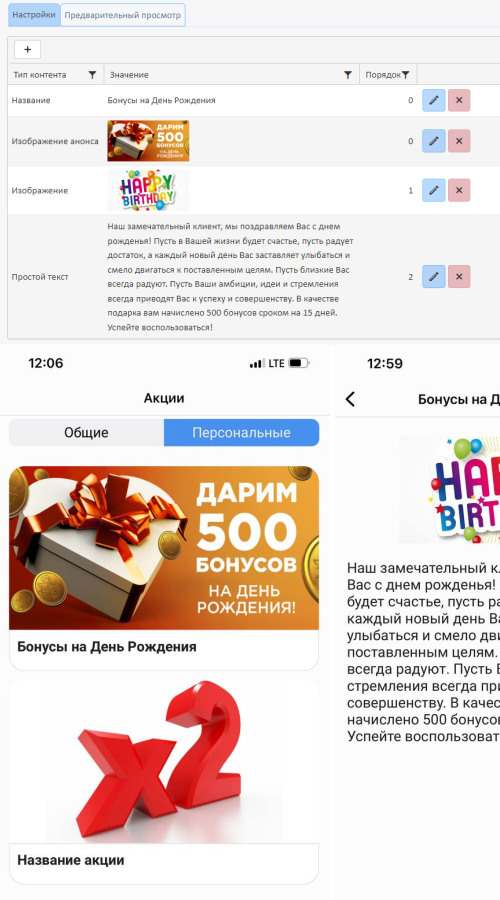 Модуль рассылок и уведомлений RX-Loyalty